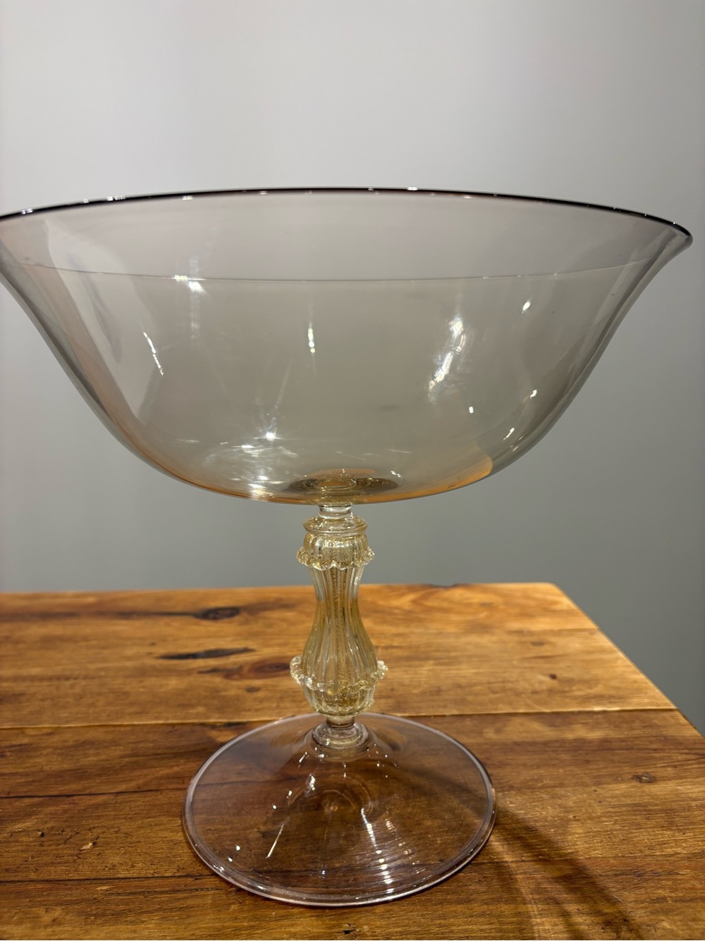 Mid Century Murano Italian Tazza-Compote Art Glass